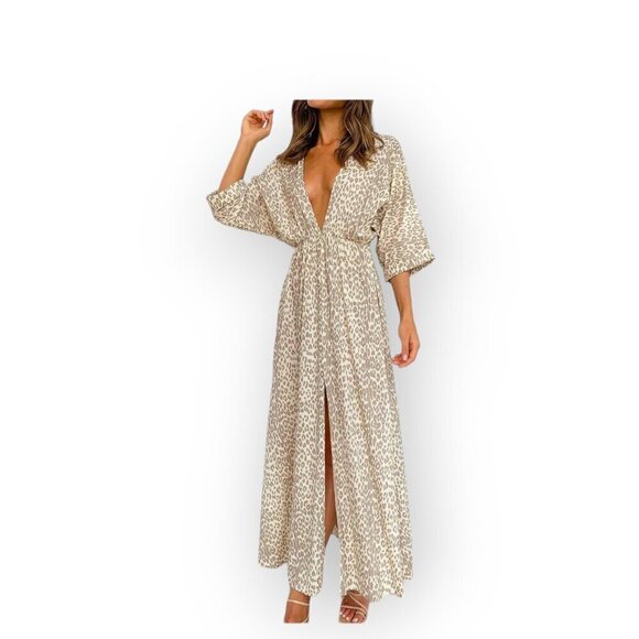 Beige Maxi Dress - Picture 3 of 14